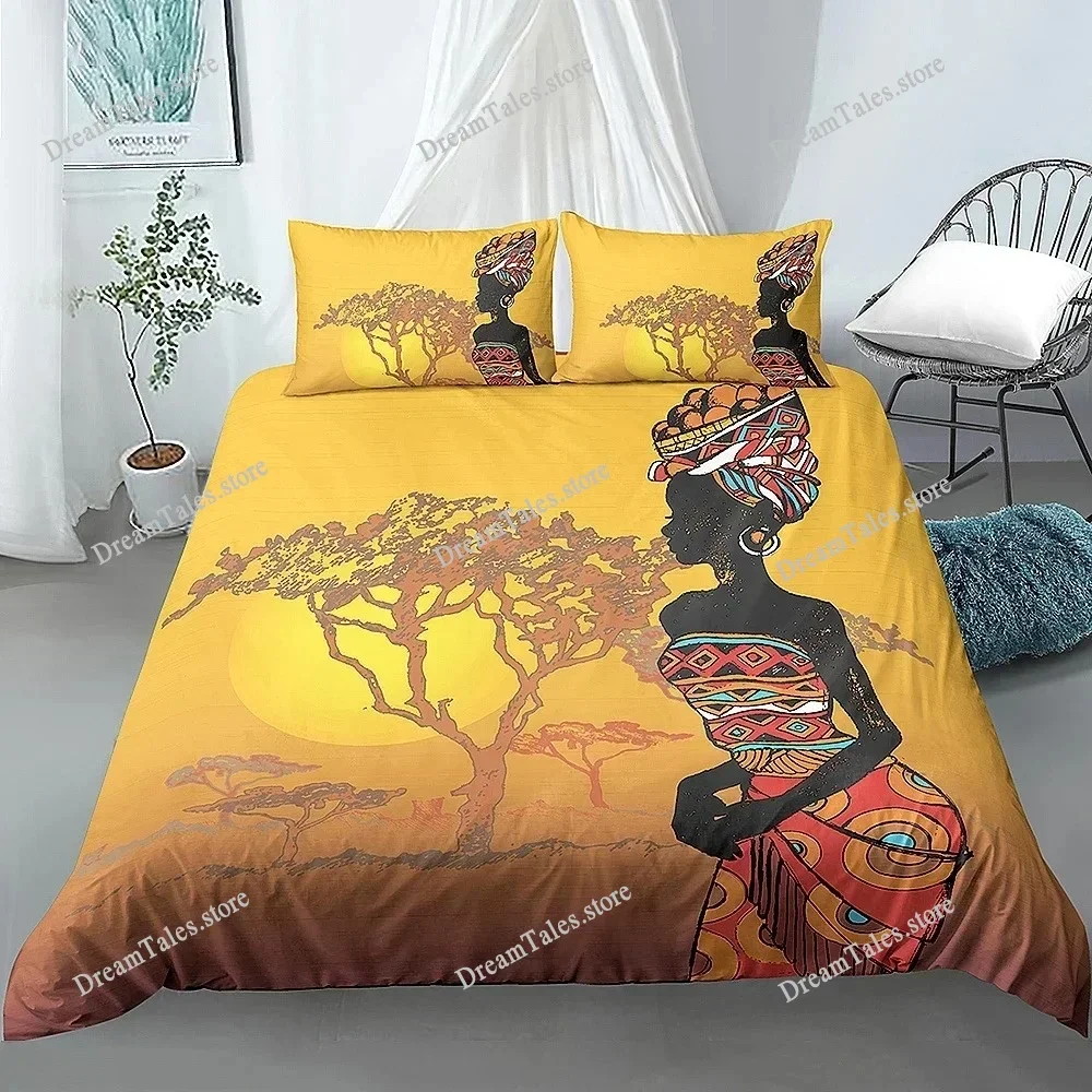 3D Print Ancient Egypt Africa Style Pattern Bedding Set Duvet Cover Bed Set Quilt Cover Pillowcase Comforter King Queen Size