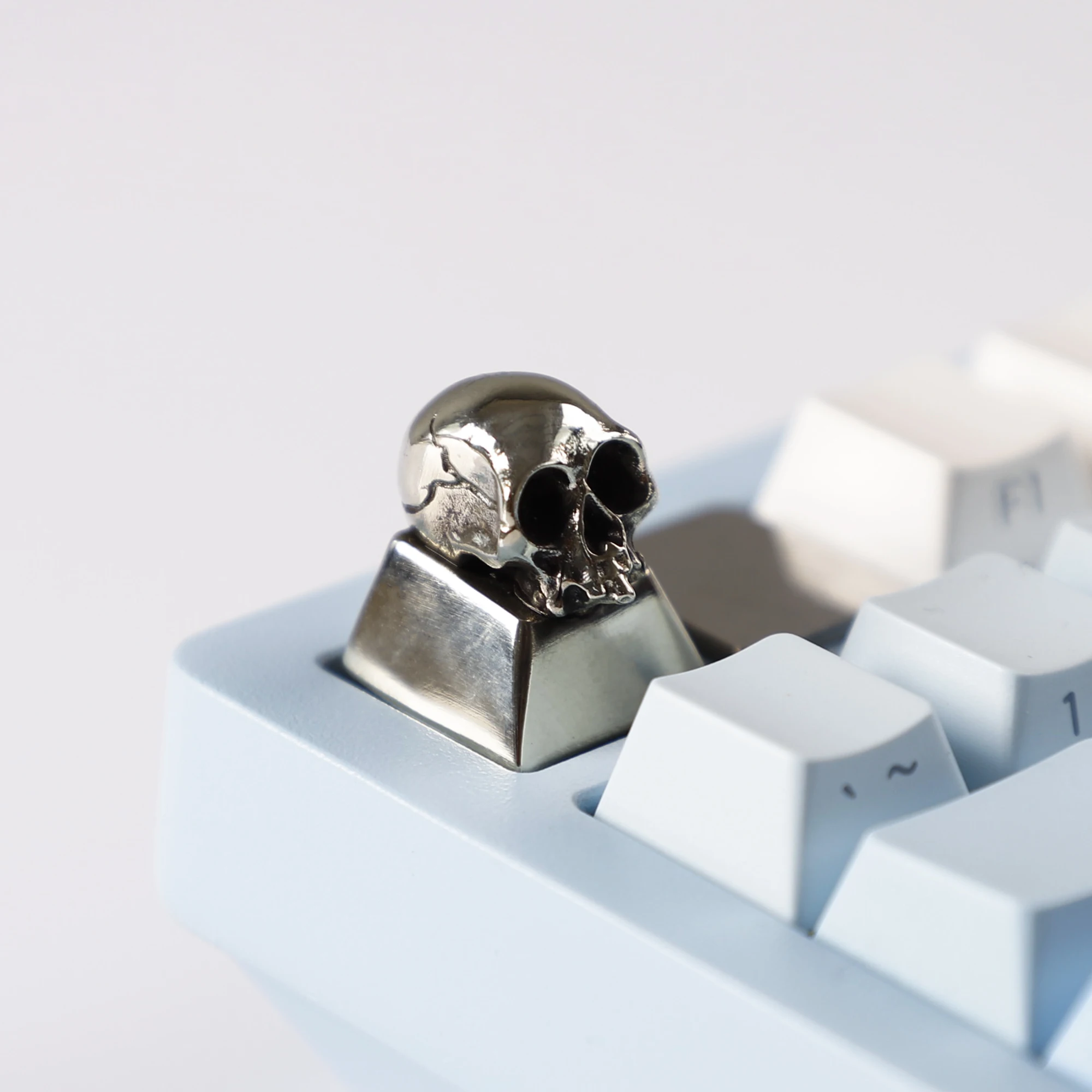 ESC Key 1pcs stereoscopic Pure Copper keycaps Skull Handmade Artisans Metal Key Caps for Mechanical Keyboard