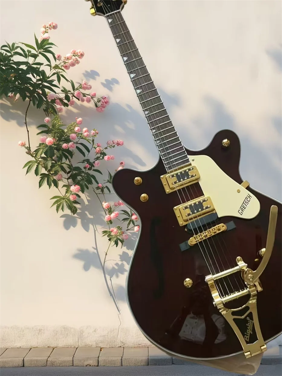 

Custom 2017 New Arrival Gre GG6122-1962 Brown Jazz Semi Hollow Body Electric Guitar