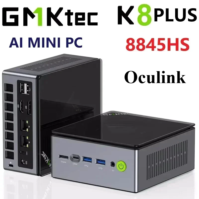 GMKtec K8 PLUS AMD R7 8845HS MINI PC Wins11 Pro DDR5 5600Mhz PCIe4.0 M.2 Nvme SSD WIFI6 BT5.2  Dual 2.5G LAN UP TO 70W TDP