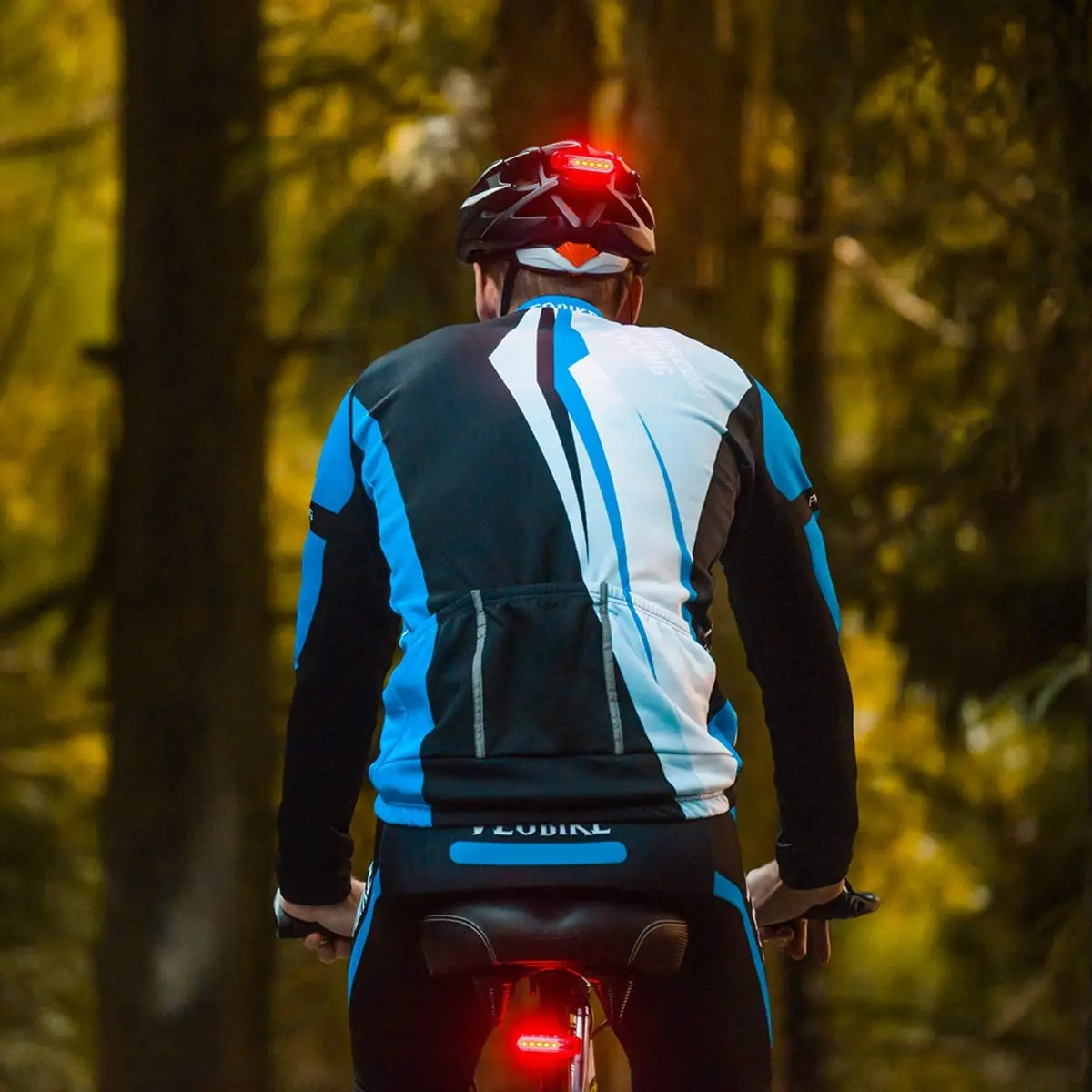 Solar Power Bike Light with Horn Bicycle Headlight Flashlight Taillight Cycling Front Rear Lamp Bike Light Set for Night Riding