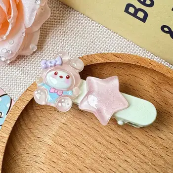 6件組可愛三麗鷗Hello Kitty星星髮夾,動漫Yugui狗狗,Melody單字髮夾,甜美女孩髮飾兒童禮物 10 最佳銷售 三麗鷗爪夾 - №4