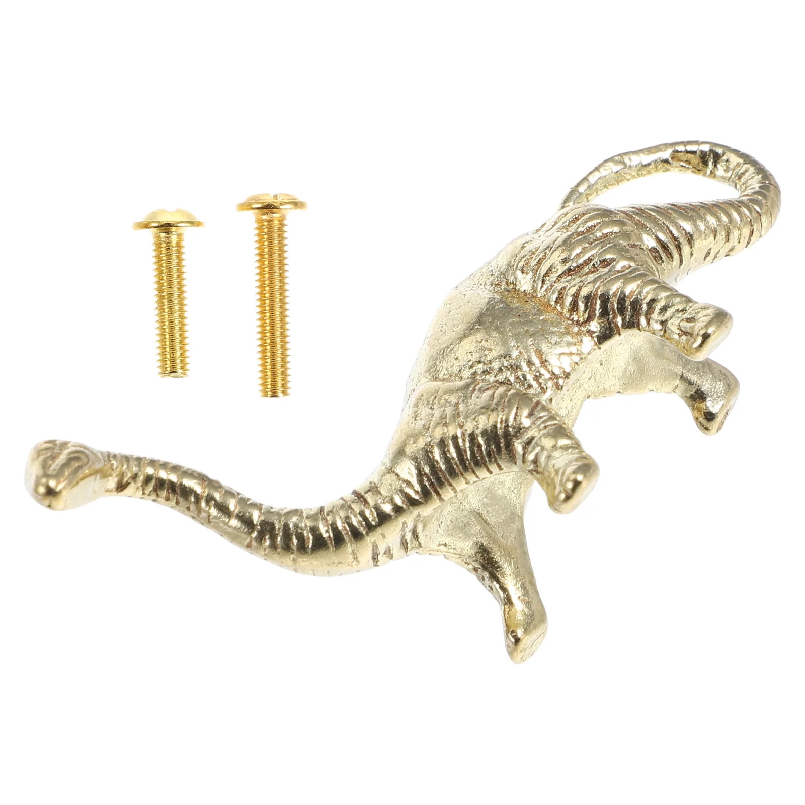 Dinosaur Copper Handles Gold Drawer Knobs Brass Smooth Finish Adorable Design Easy Installation Scratch Resistant