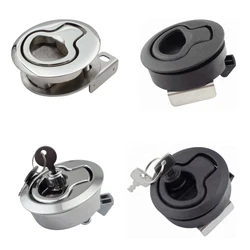 1 Piece 2 inch Round Flush Side Mount Hatch Ring Pull Latch Marine Boat Deck Lift Handle