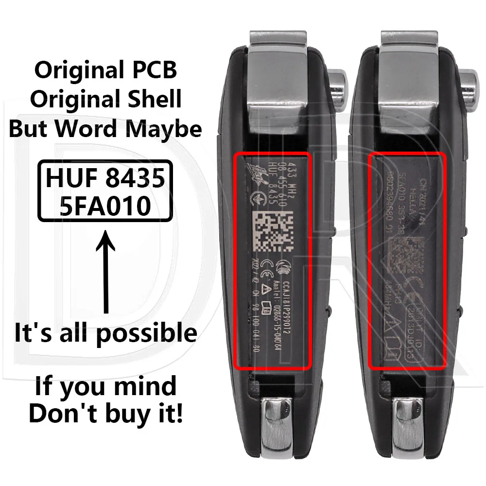 رائع 4A رقاقة HUF8543 433MHz الأصلي HU83/VA2 الوجه سيارة التحكم عن بعد مفتاح ذكي لبيجو 308 508 2008 3008 5008