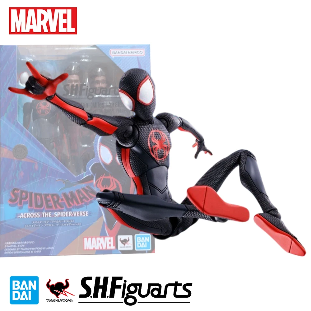 

Bandai Genuine Marvel Spider-Man S.H.Figuarts Miles Across the Spider-Verse Anime Action Figure Toys Model Collection Toy Gifts