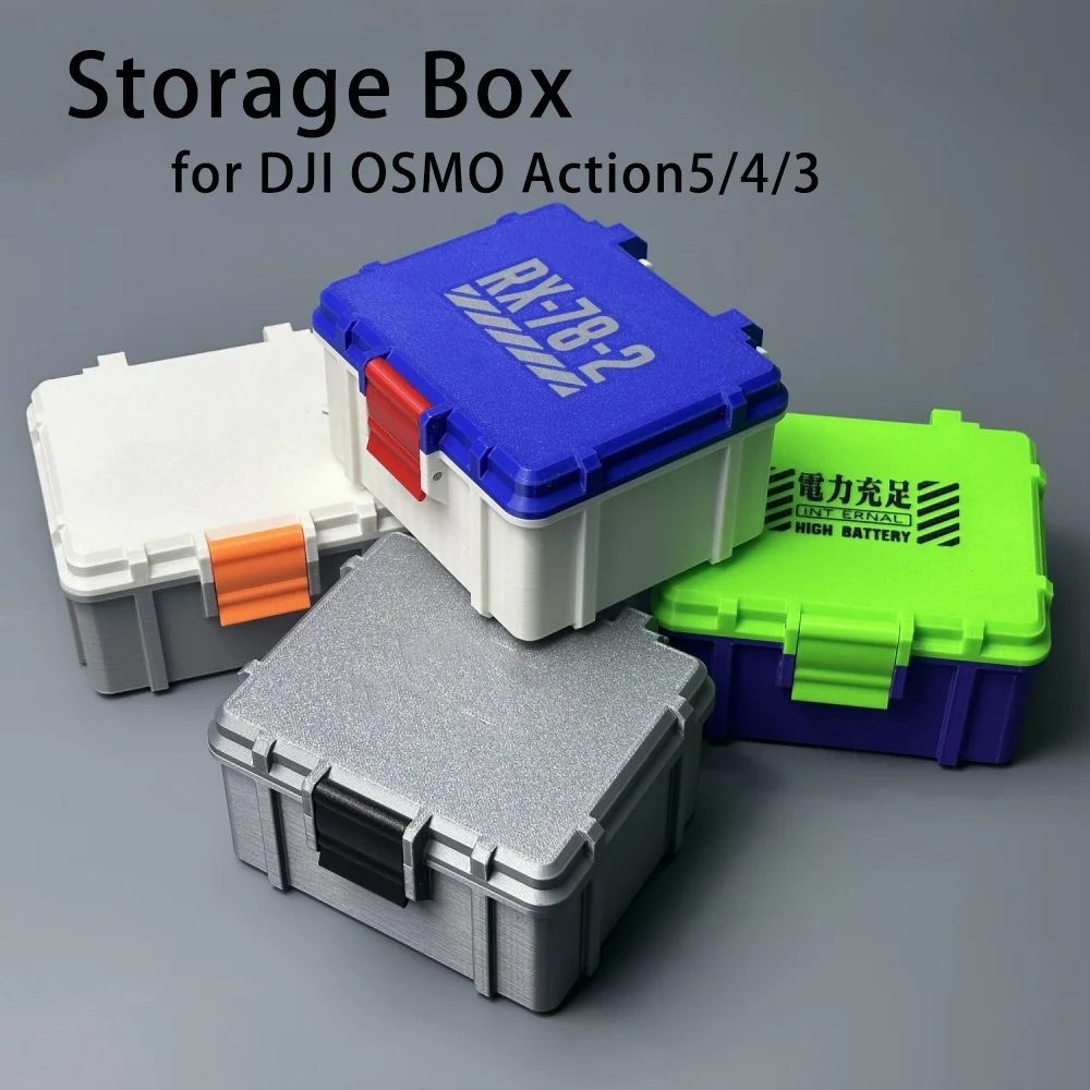 

Action Camera Storage Box Case 3D Printing Large Capacity Camera Bag Case for DJI OSMO Action 5/4/3 Case Photography Accessories