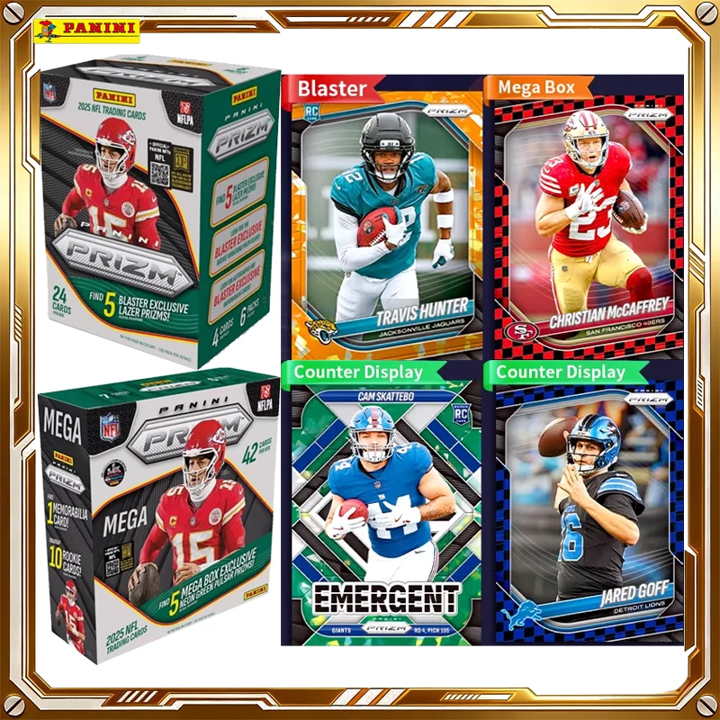 

2025 Panini Prizm Football NFL Card Blaster Mega Mystery Box Anime Trading Cards Game Toys Holiday Birthday Gifts for Boys Girls