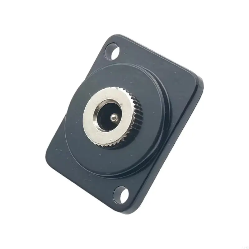 Panel Mount DC5521 Power Socket Socket 5.5X2.1Mm Metal Construction For Secure Installation F19E