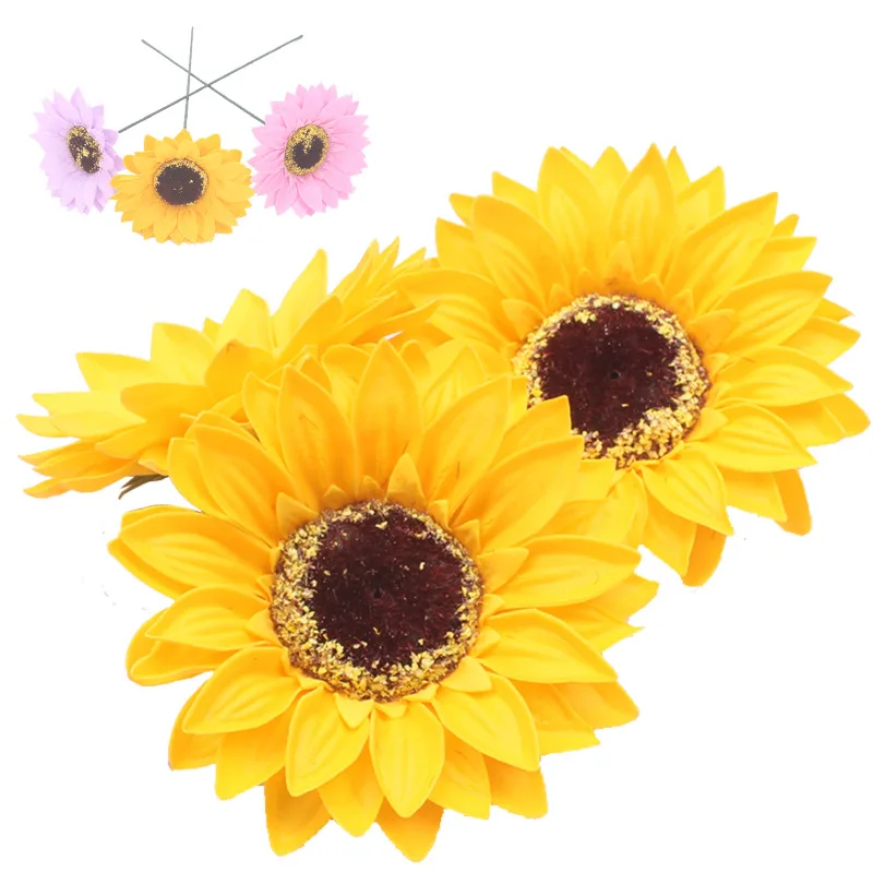 5PCS Eternal Flower Sunflower Flower Head Soap Flower Flower Shop Decoration Sun Flower Head Soap Gift Soap Shampoo