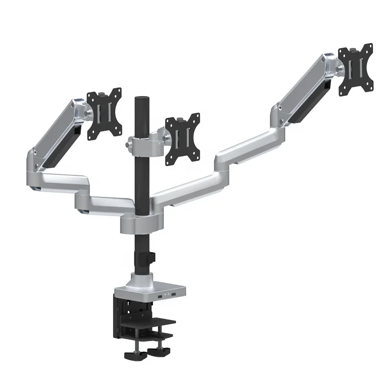 Factory Direct AG7P-63 Full Aluminum Triple Gas Spring Arm Fit 13-35 Inch LCD Screen