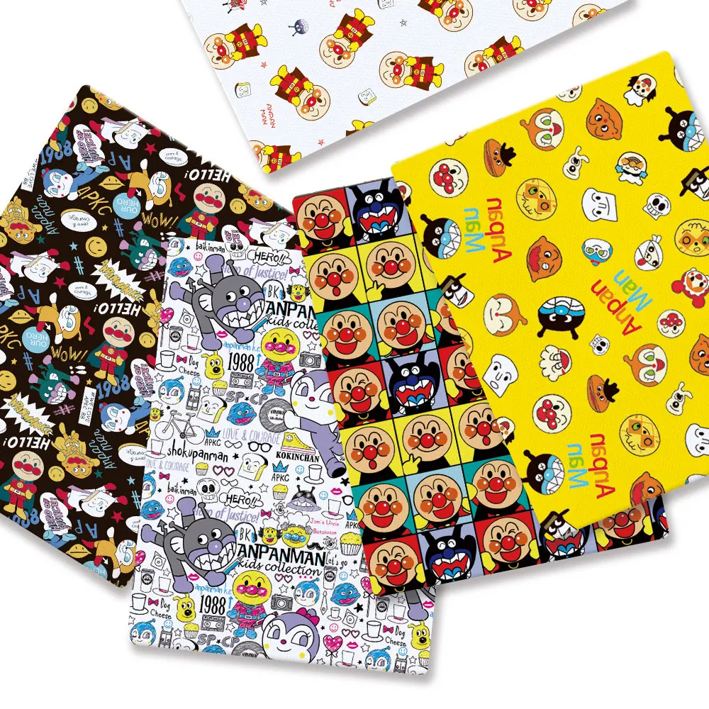 Anpanman Cartoon Hot DIY handmade sewing patchwork quilting baby dress home sheet 140cm printed fabric sewing kids fabric