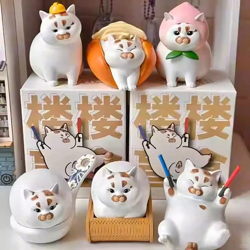 LouLou Piggy Série 2 Caixa Cega Segunda Geração Figura de Gato Bonito Brinquedo Presente Adorável Ornamento de Mesa Colecionável Boneca Surpresa