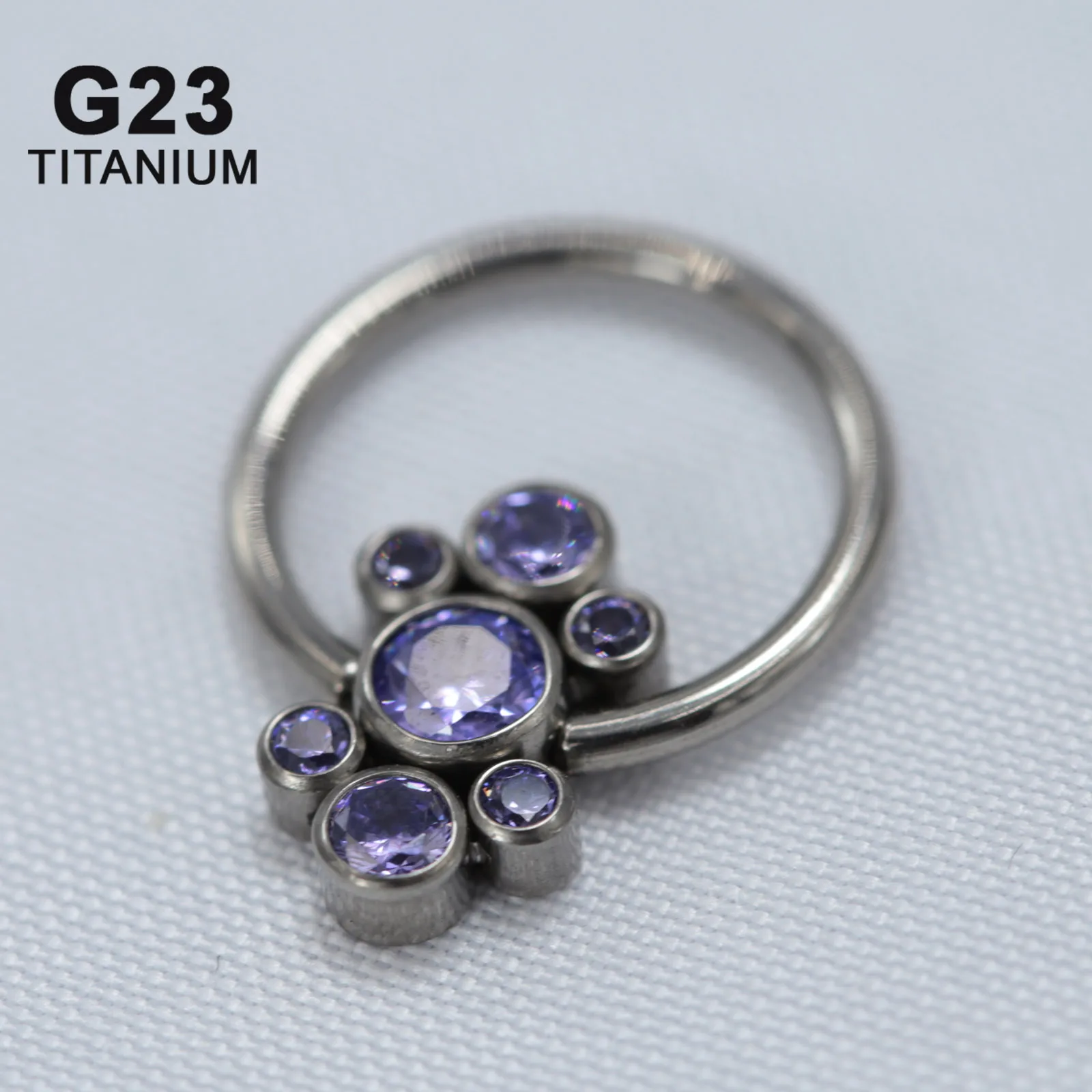 16G ASTM F136 Solid Titanium G23 Captive Bead Ring Nose Ring Hoop Piercing Daith Conch Jewelry