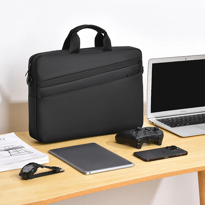 Multifunktionale Freizeit-PU-Folien-Handtasche, Konferenz, große Kapazität, tragbare Laptoptasche, Business, Arbeit, Pendeln, Aktentasche