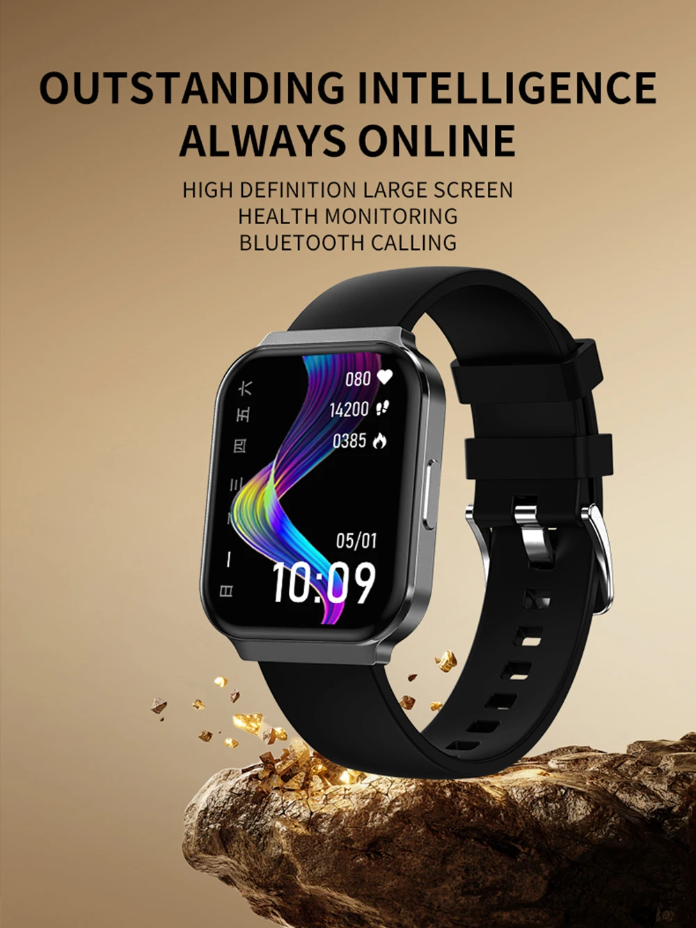 New Fashion Sports Smart Watch Blood Pressure Heart Rate Health Tracker IP68 Bluetooth Call Voice Assistant Smartwatch Men Women