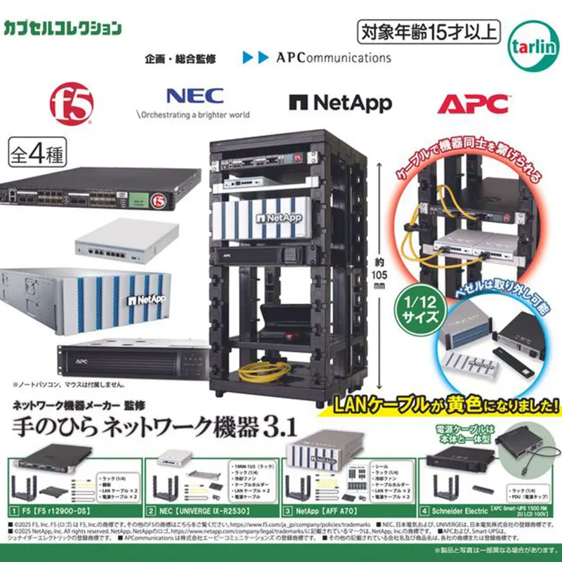 EPOCH Tarlin Gashapon Miniaturmodelle von Netzwerkausrüstung im Maßstab 1:12, Handflächengroßer Switch-Server, Desktop-Diorama, Sammlerfigur