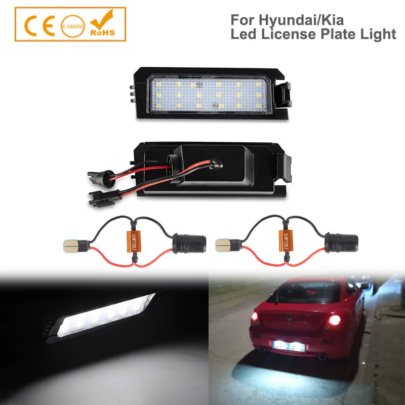 

2x For Hyundai i30 PD Elantra GT Sonata Veloster Tucson NX4 Venue Kia Rio 4 Niro Cadenza K5 K7 LED Number License Plate Light