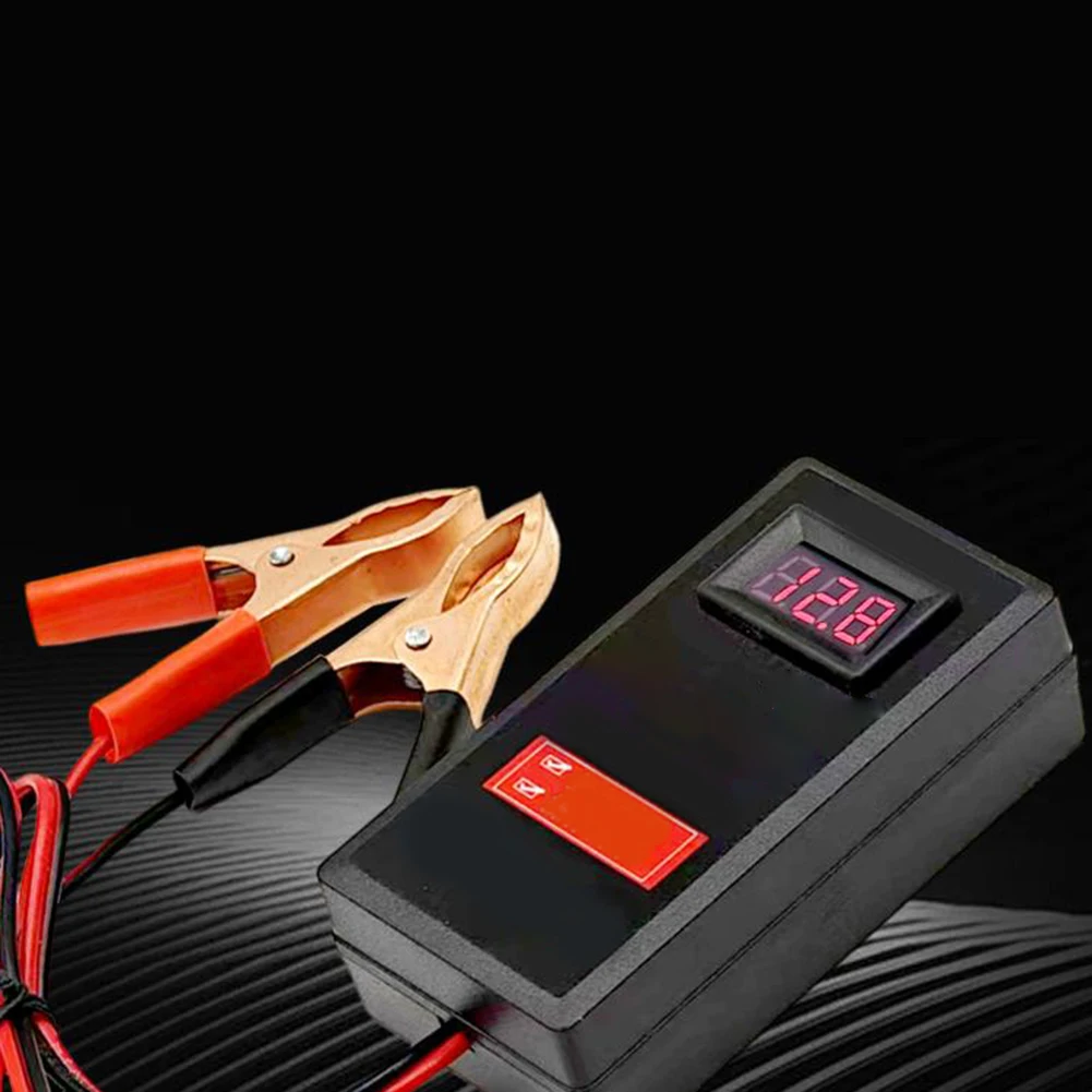 Black ABS Battery Voltage Tester Meter For Acid Car Auto Maintenance Detection Tool Portable Voltmeter With Buzzer Alarm