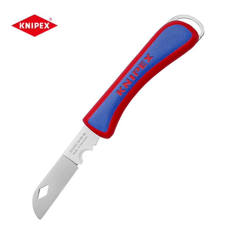 

KNIPEX Electrician's Folding Knife Wire Stripper Blade Paper Cut Electrician Professional Pocket Knife 16 20 50 SB