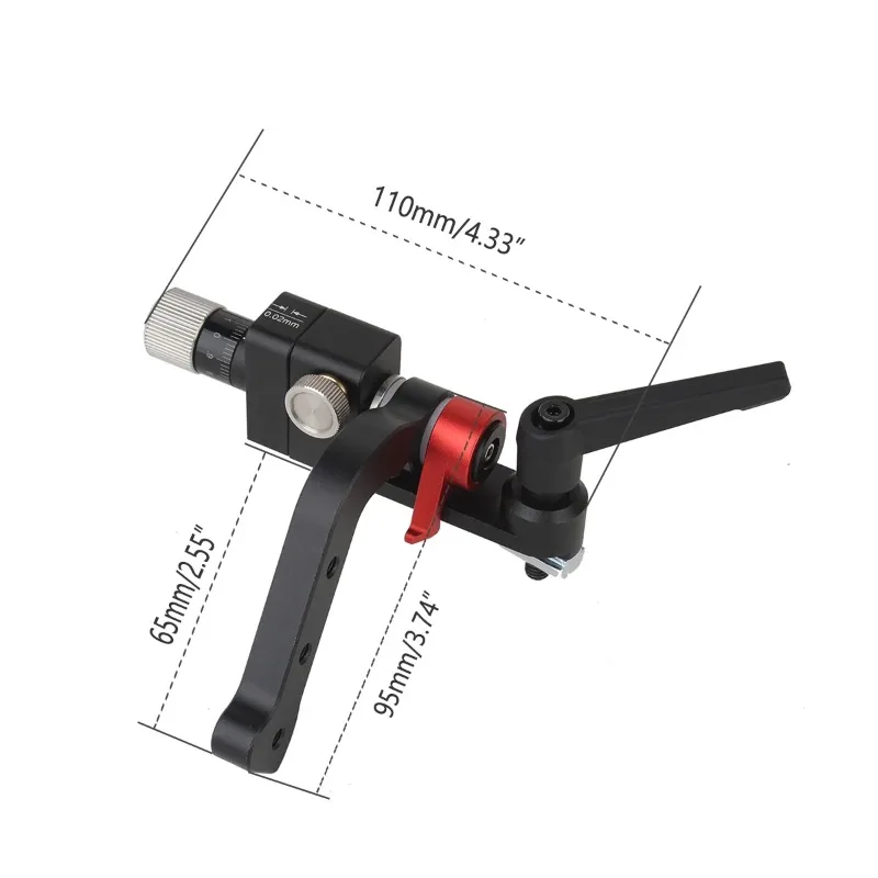 Router fence limiter fixed clamp wood fine adjustment limiter 0.02mm saw table guide rail locator aluminum profile
