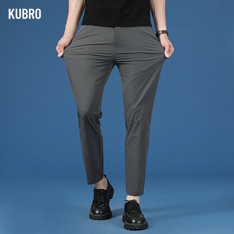 

Office Business Casual Small Straight Suit Pants Korean Style New Fashion Youth Versatile Slim Trousers Elegant Men's Clothing