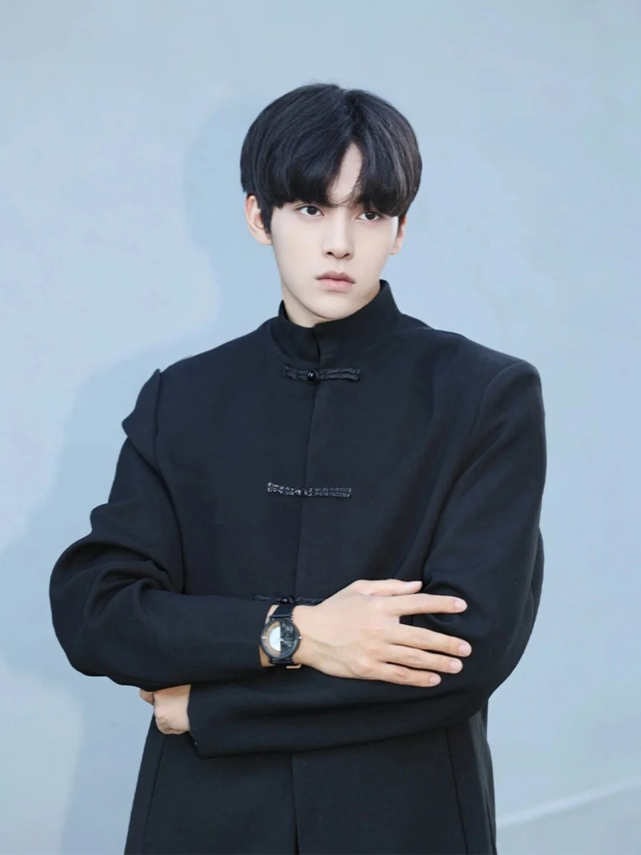 

Modern Youth Chinese Sle Men's Suit Jaet Improved Version Cool Haome Outerwear Polyester Fiber Autumn Winter Wear