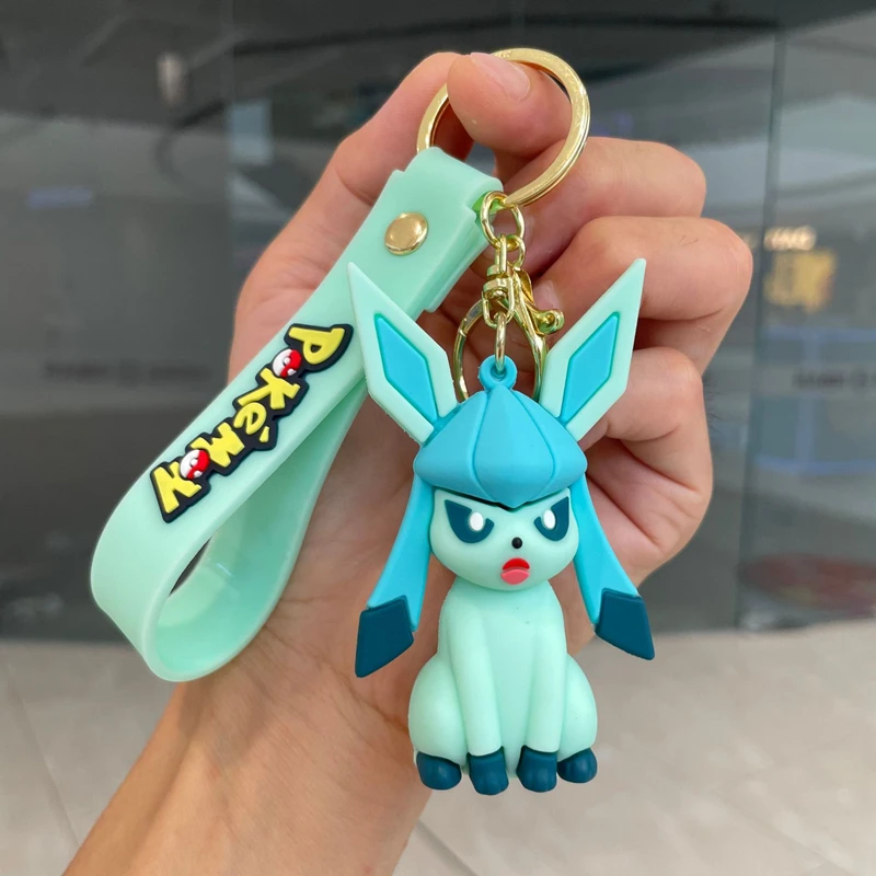 Pokémon Eevee Familie Schlüsselanhänger Cartoon Puppe Schultasche Anhänger Auto Schlüsselanhänger Anhänger kleines Geschenk