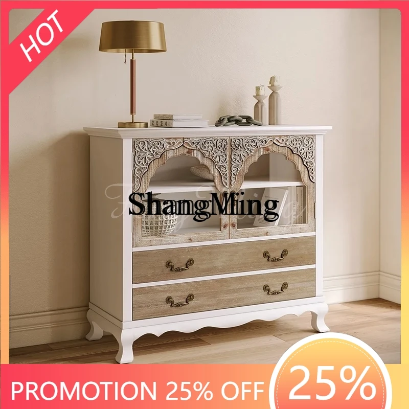 

Тумба-стеллаж в стиле СМ из массива дерева, интегрированная с настенным креплением, для гостиной и хранения вещей, мебель для отелей и B&B