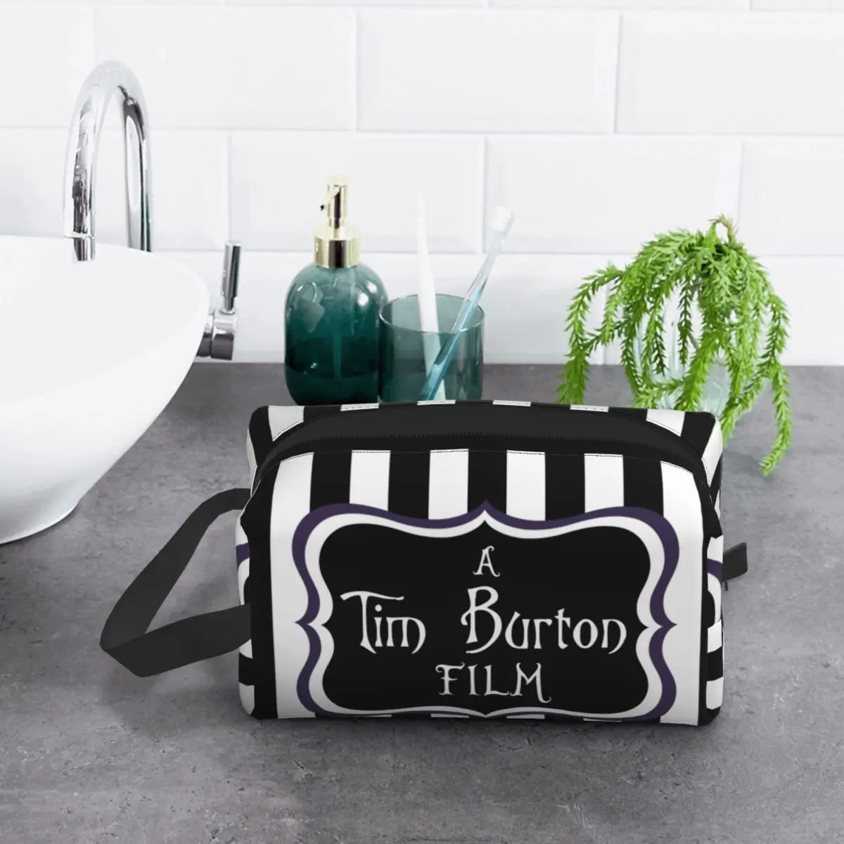 A Tim Burton Film Cosmetic Bag Women Cute Big Capacity Horror Fantasy Movie Makeup Case Beauty Storage Toiletry Bags