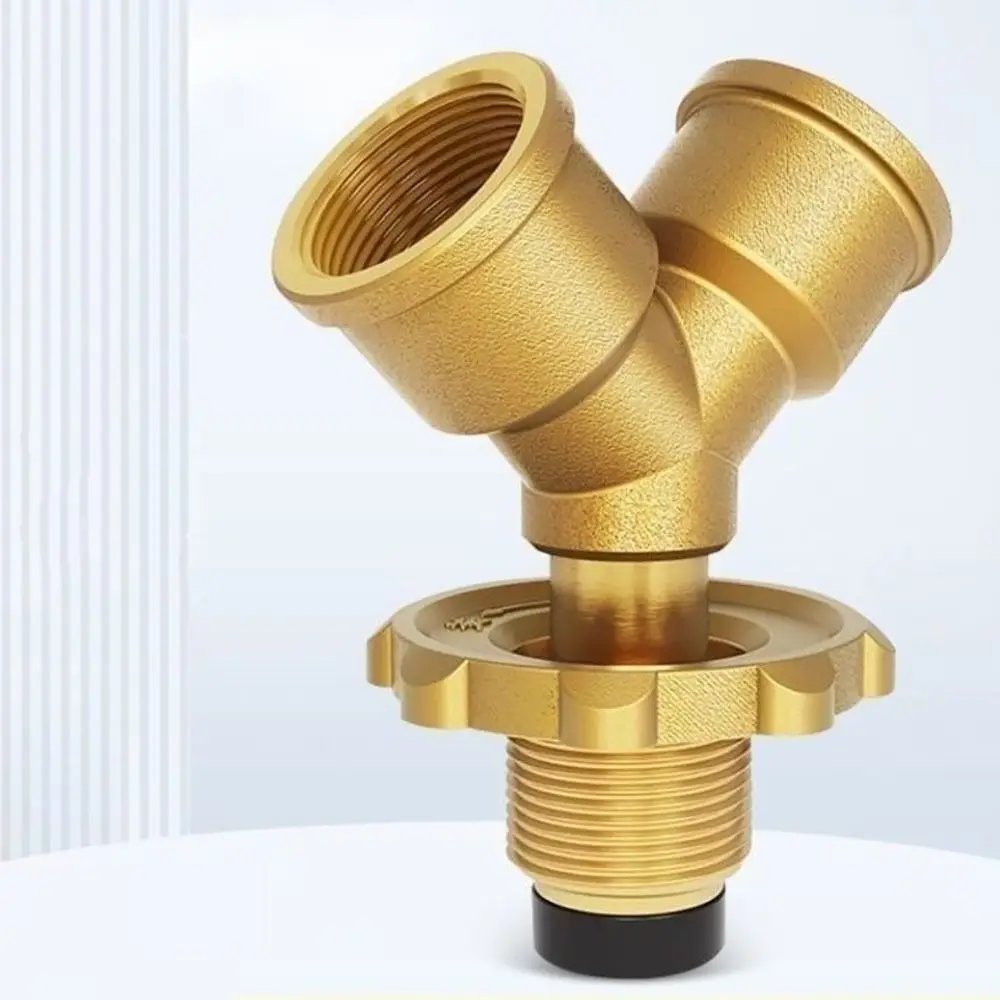 Brass Valve Fittings Y-shaped 4-point Three way valve Fire stove diversion stress relief Gas Splitter Adapter Liquefied gas tank