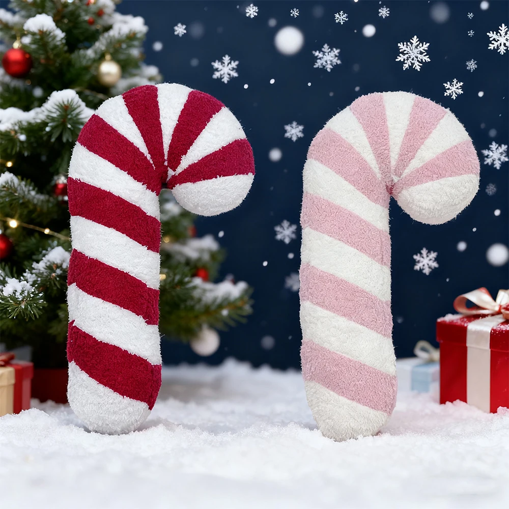 37 cm Natale CYNTHIA ROWLEY Cuscino da tiro Morbido Natale Caramelle Bastoni da passeggio Giocattoli di peluche per bambini Regali di Natale Arredamento della camera