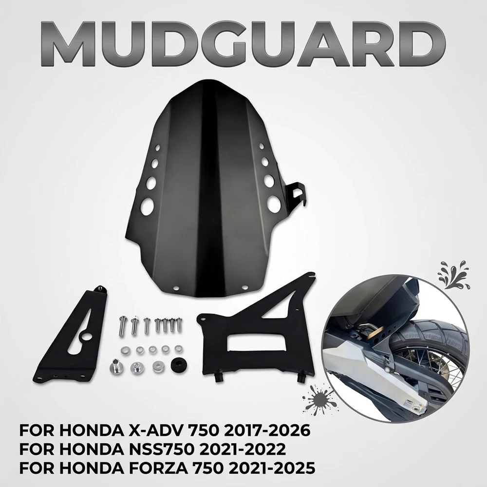 Aluminum Motorcycle Accessories Rear Fender Wheel Hugger Splash Guard Bracket Mudguard For Honda X-ADV XADV 750 NSS750 Forza 750