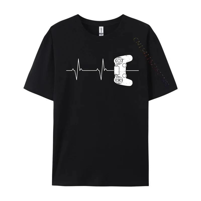 Video Game Lover Gamer Heartbeat Classic Casual Labor Day Cotton Mens Tops T Shirt Custom T Shirts Classic Top T-Shirts