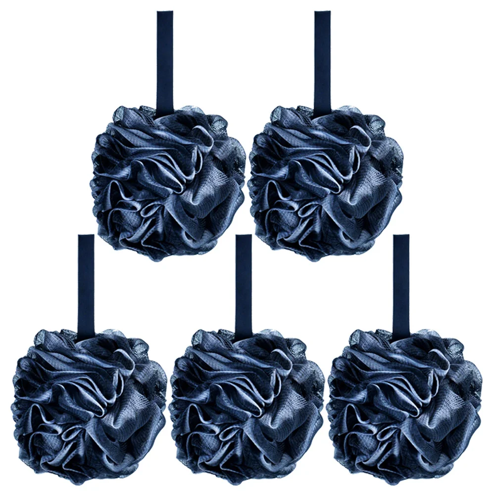 

5pcs Bamboo Charcoal Bath Balls Premium Durable Loofah Hanging Body Scrubbing Exfoliating Shower Balls For Men Women