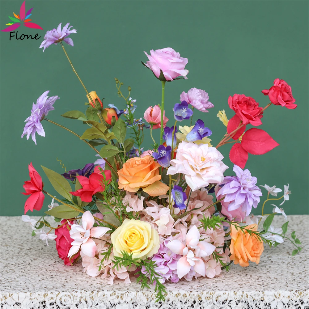 

Artificial Flower Arrangement Wedding Centerpieces for Tables Decoration Purple Blue Multi-colors Sztuczne Kwiaty Decor FL2587