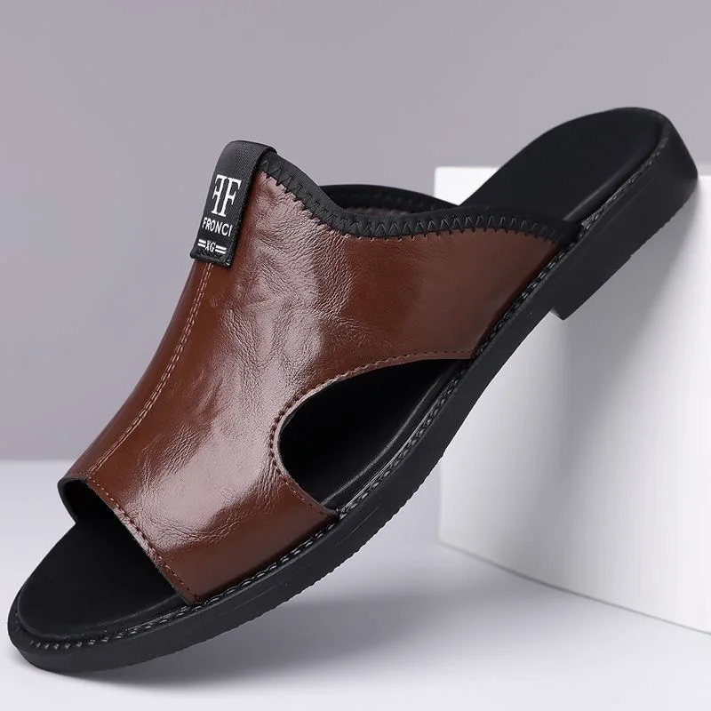 

Men's Summer New Comfortable Breathable Slip-On Sandals Anti-Slip Soft Sole Outdoor Beach Casual Slippers-DX2025-1