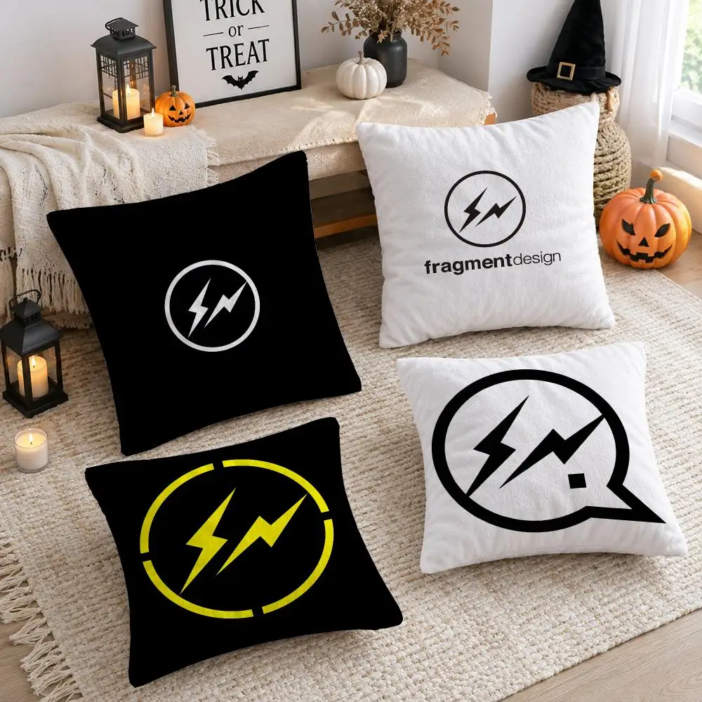 Lightning F-Fragment D-Design Cushion Cover Plush Decorative Pillow Case With Hidden Zipper Cutecore Room Decor For Home