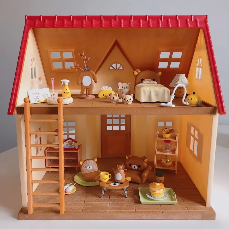 بقعة إعادة معالجة أصلية في سلسلة غرفة Rilakkuma صندوق أعمى مشهد مصغر محاكاة الفضاء نموذج صغير المد اللعب الشكل لعبة الهدايا