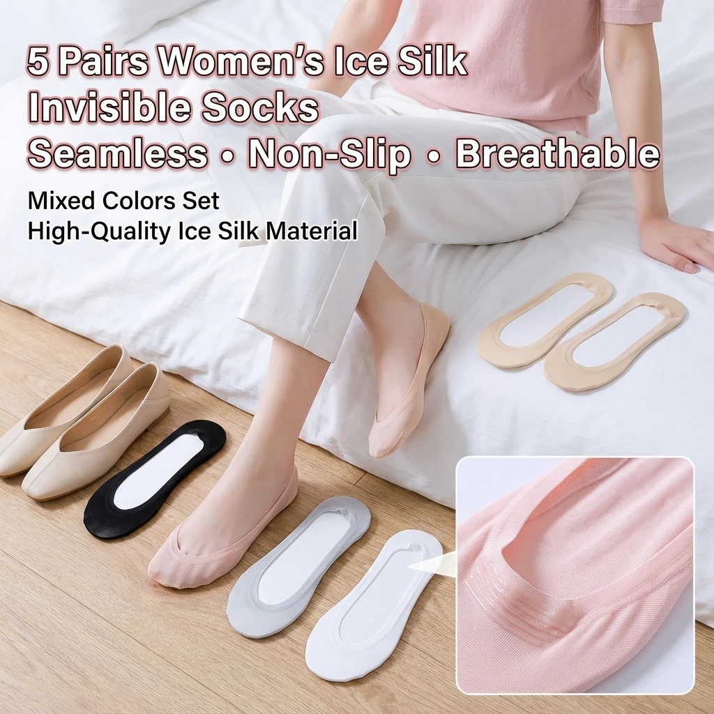

5 пар/лот носков, женские короткие носки до щиколотки, комплект из хлопка, женские невидимые белые летние нескользящие носки-лодочки с низким вырезом