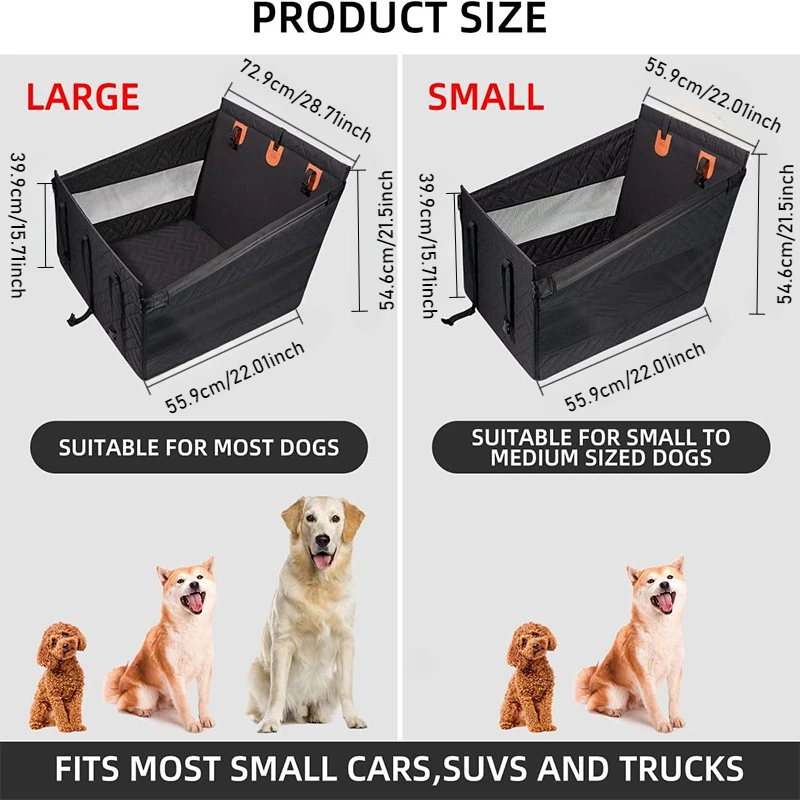 Dog Car Seat for Small To Large Dogs Pet Nest Back Seat Extender for Car Back Seat Waterproof Dog Hammock with Mesh Pocket