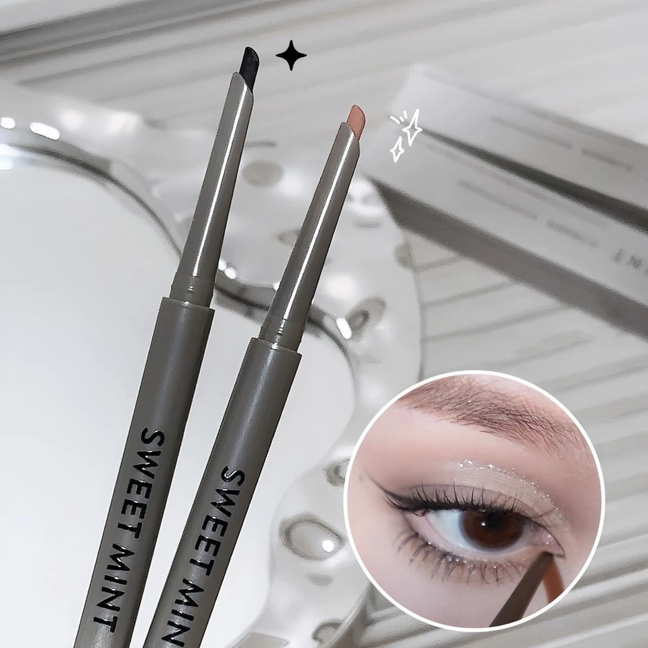 Delineador de olhos sedoso de longa duração, caneta delineadora natural fosca vinho tinto, fácil de colorir, à prova d'água, maquiagem para os olhos, cosméticos