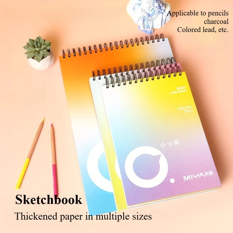 16K/A4 Sketchbook 20/40/60sheets Thickened Paper Resistant To Rubbing and Lint-free for Daily Practice Outdoor Sketching