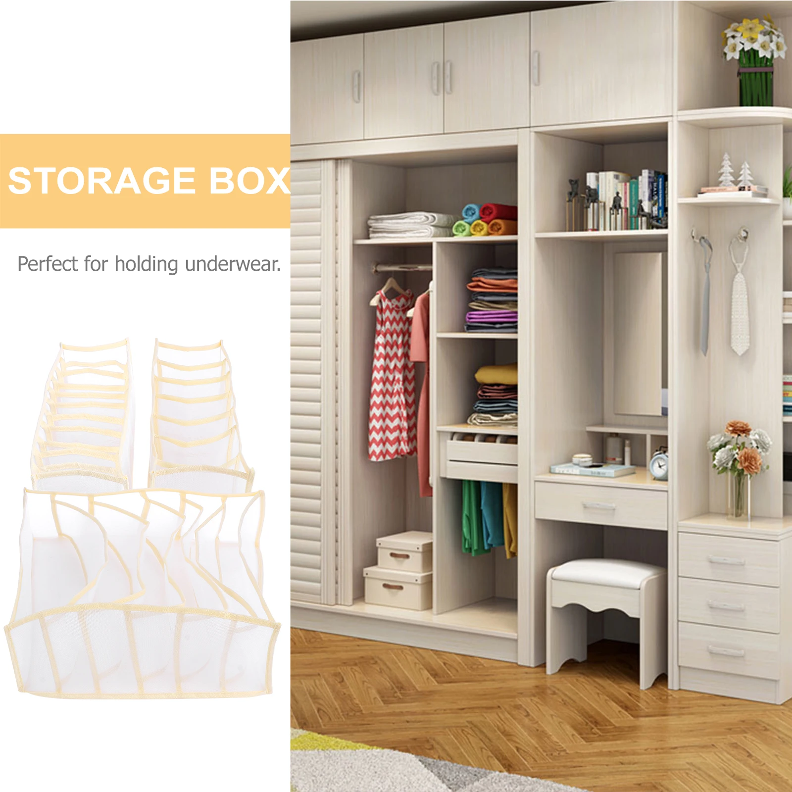 

Underwear Storage Lingerie Socks ganizer Drawer Type Underwear Boxes Wardrobe Beige Drawer Type Long Term Neat Save