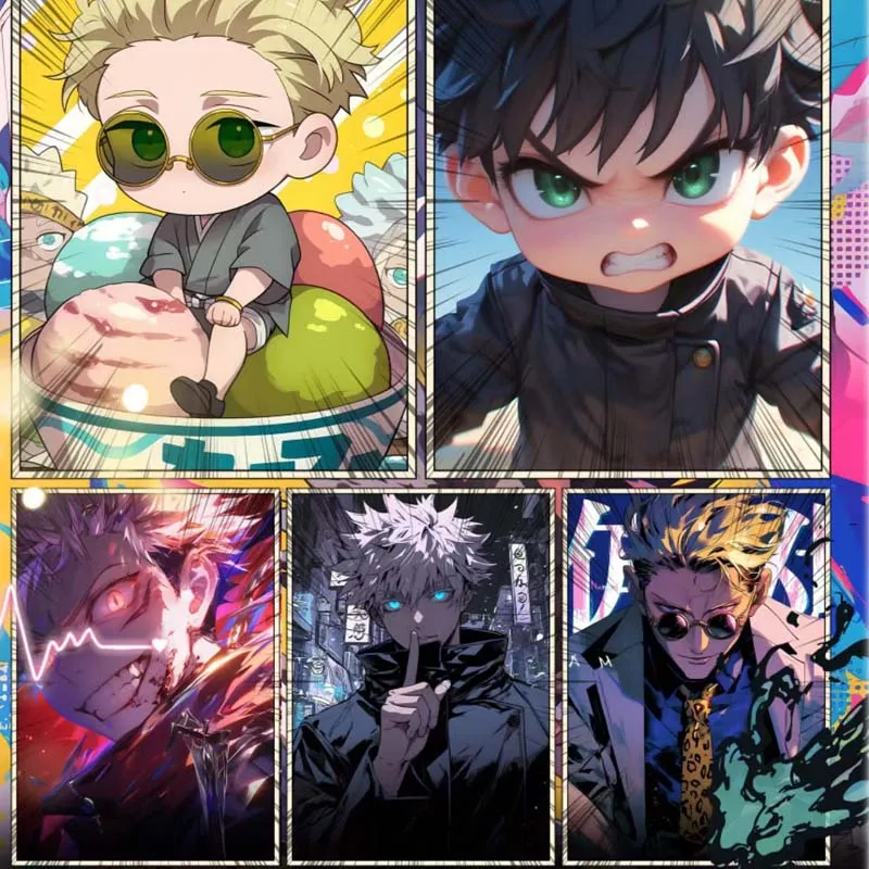 Commerci all'ingrosso Jujutsu Kaisen Collection Card Crystal Company B5 Art Board Cute Battle Trading Anime Cards