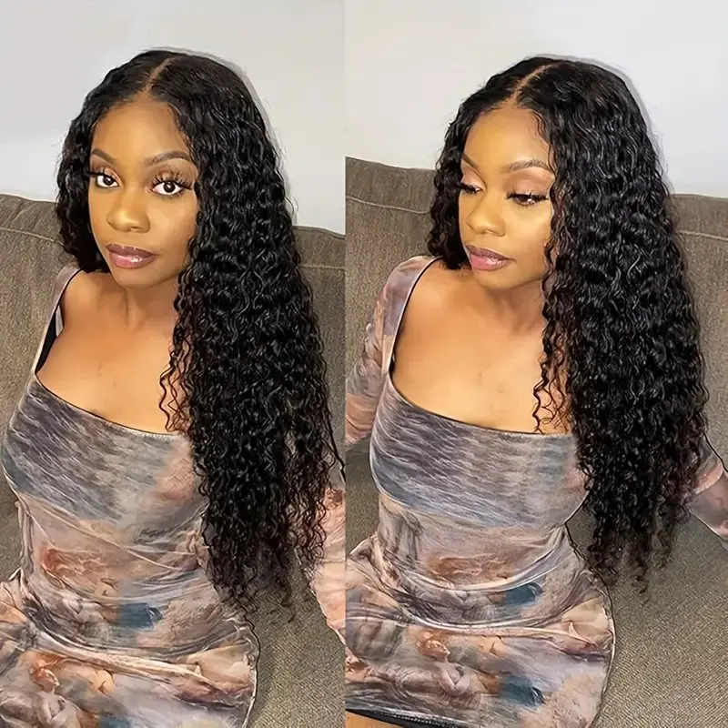 Rosabeauty 13X6 Deep Wave 5X5 Preplucked Glueless 13x4 Lace Front Human Hair Wig 250% Density Curly Brazilian For Women