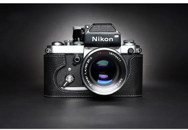 تصميم لكاميرا نيكون F2 F2A F2AS مصنوع يدويًا من الجلد الطبيعي حقيبة غطاء نصف كاميرا