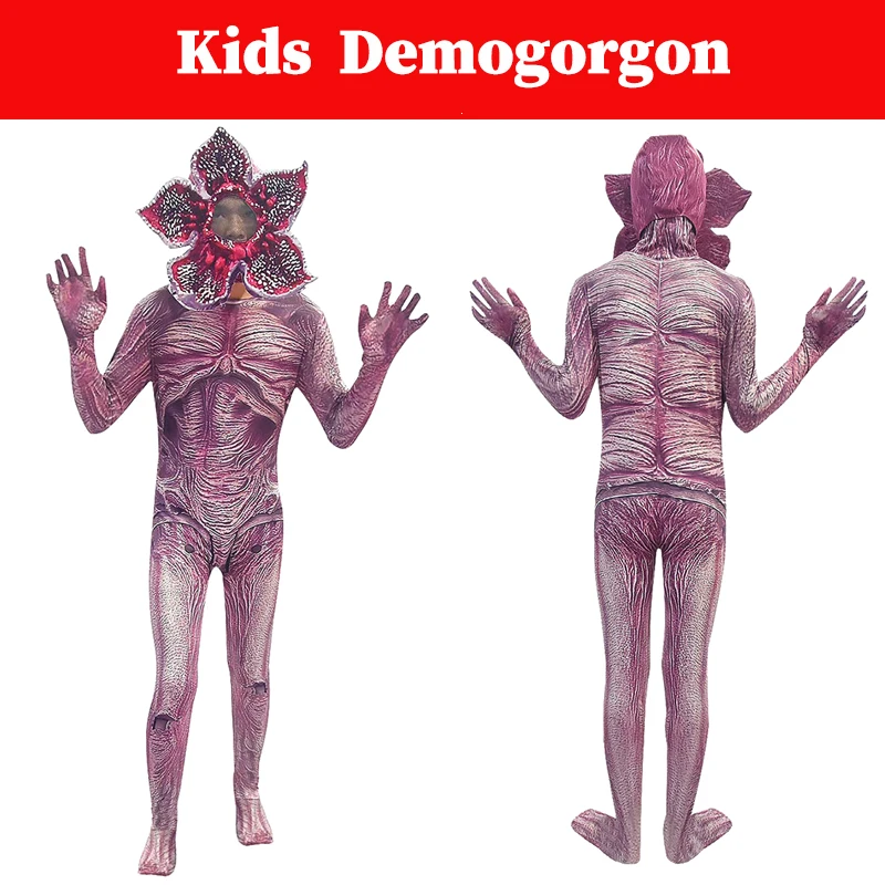 Disfraz de Demogorgon de la Serie de Terror Cannibal Flower, Mono de Cosplay para Adolescentes, Tallas 120-160 cm, Disfraz de Fantasía para Halloween