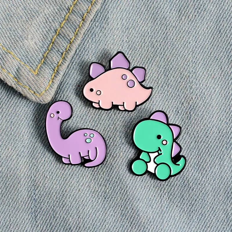 Dinosaur Park Enamel Pin Custom Cute Animal Badge Tyrannosaurus Brooches Bag Clothes Lapel pin Fashion Jewelry Gift Kids