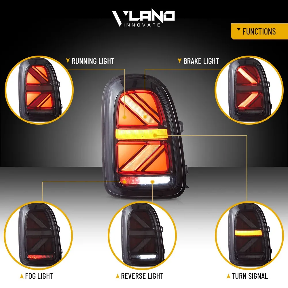 2 قطعة أضواء خلفية LED ل 2017-UP ميني كوبر كونتري مان F60 ث/بدء التشغيل الرسوم المتحركة اكسسوارات السيارات المصابيح الأمامية #2